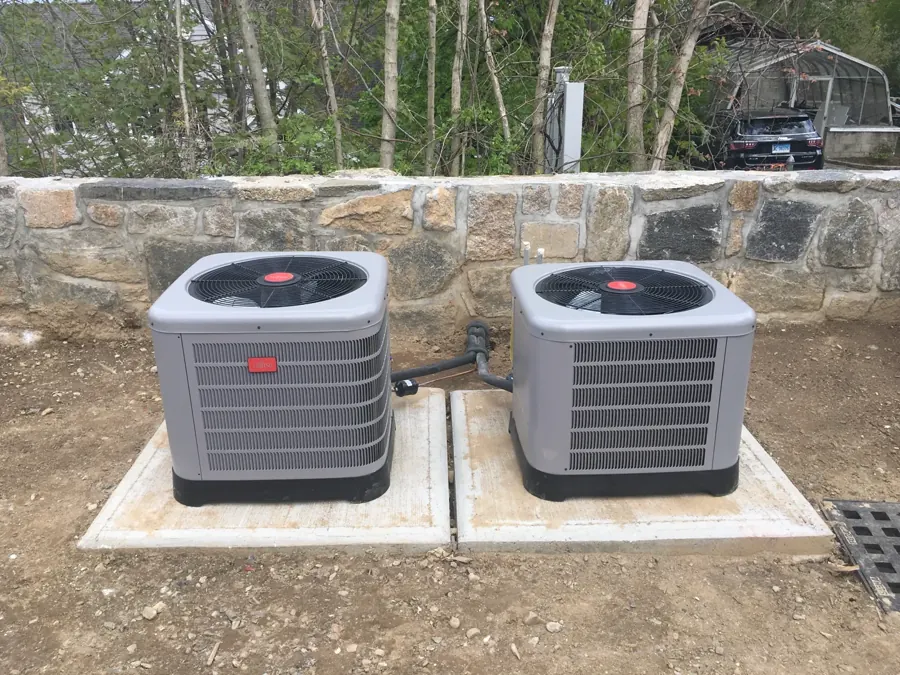 Outdoor condensers for central split air conditioning systems