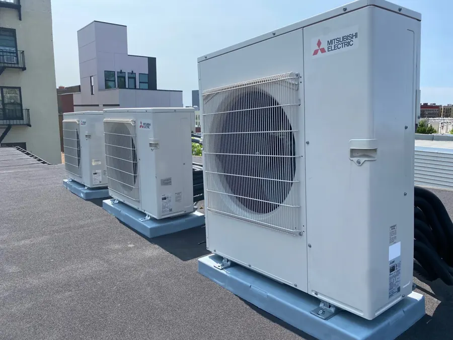 Mitsubishi Electric outdoor heat pump installation